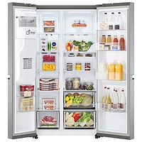 LG 36" 22.5 Cu. Ft. Side-By-Side Refrigerator with Water & Ice Dispenser (LS23C4230V) - Metal Sorbet