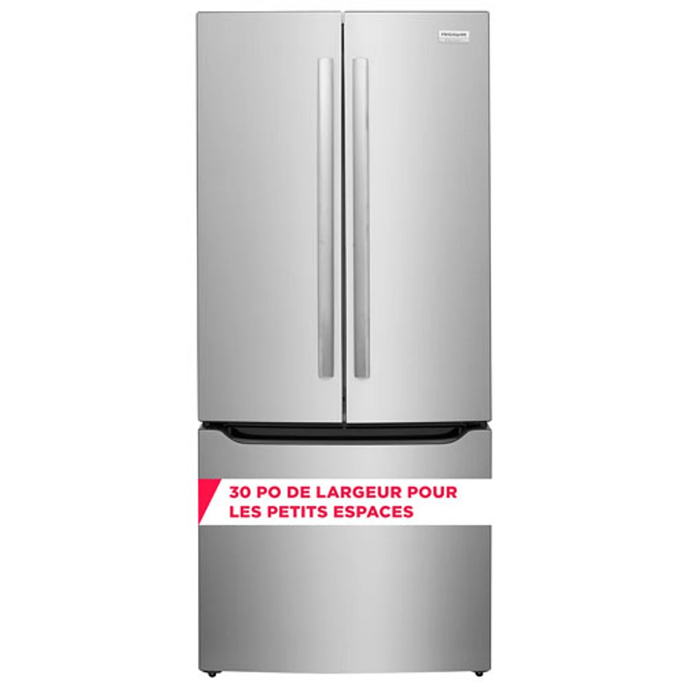 Frigidaire Gallery 30" 20 Cu. Ft. French Door Refrigerator w/Water Dispenser (GRFN2023AF) - Stainless Steel