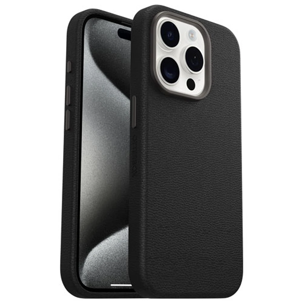 tui rigide ajusté en cuir de cactus Symmetry d'OtterBox pour iPhone 15 Pro