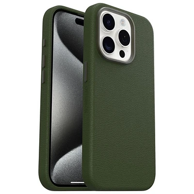 OtterBox Symmetry Cactus Leather Fitted Hard Shell Case for iPhone 15 Pro - Green
