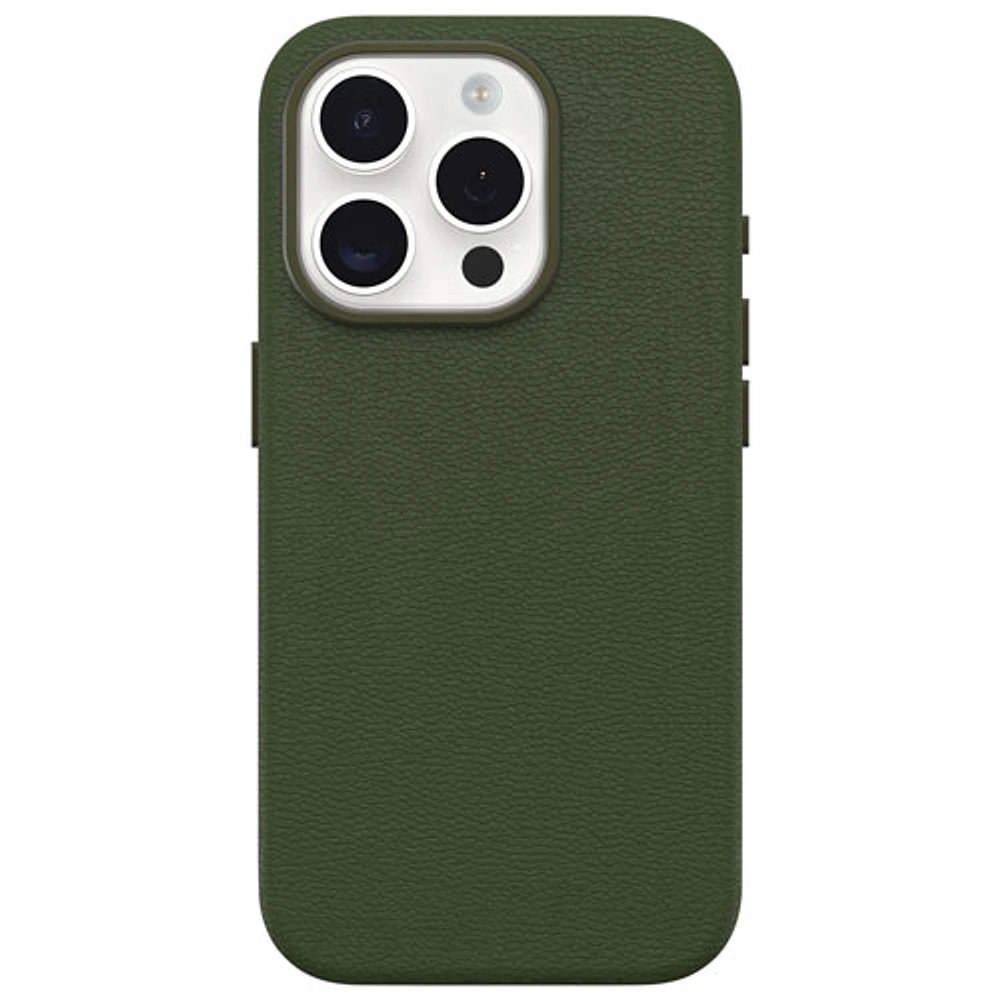 OtterBox Symmetry Cactus Leather Fitted Hard Shell Case for iPhone 15 Pro - Green