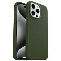 Étui rigide ajusté en cuir de cactus Symmetry d'OtterBox pour iPhone 15 Pro Max - Vert