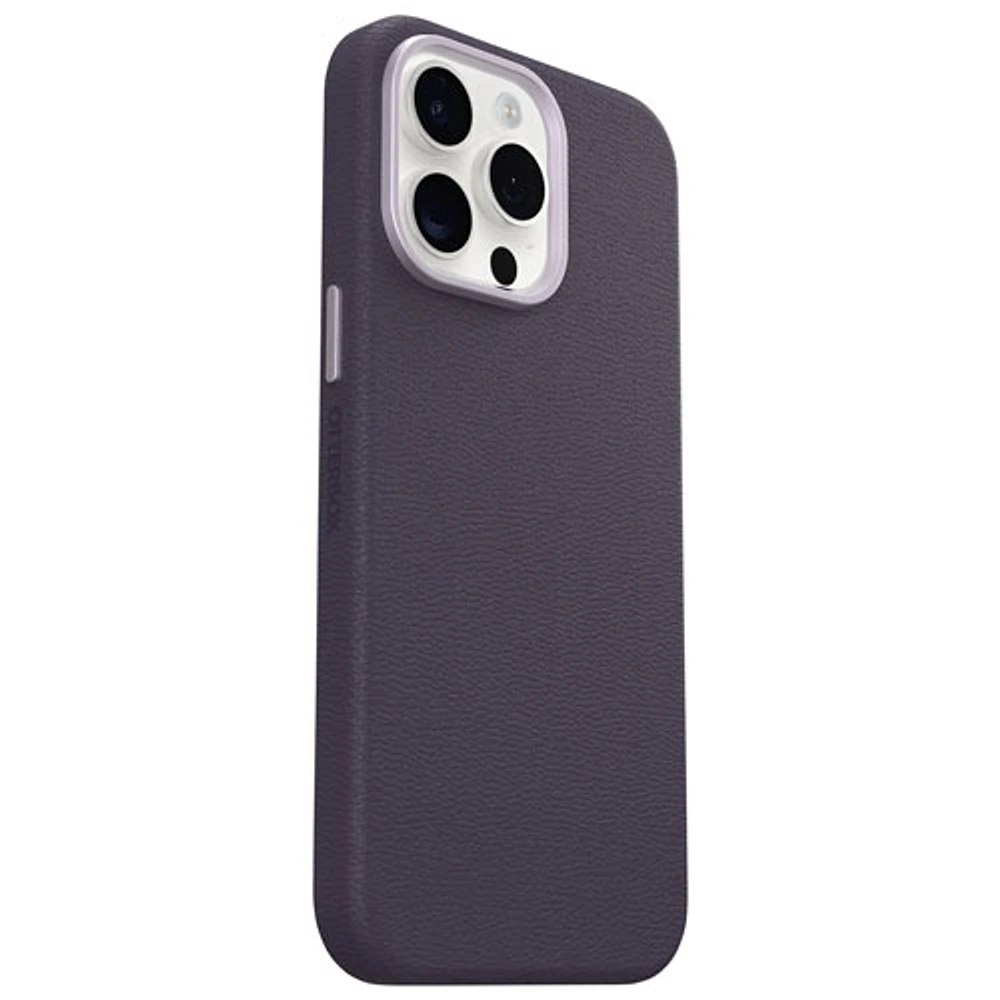 OtterBox Symmetry Cactus Leather Fitted Hard Shell Case for iPhone 15 Pro Max - Purple