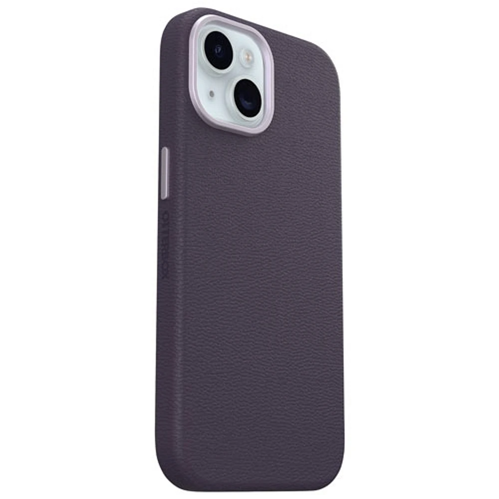 OtterBox Symmetry Cactus Leather Fitted Hard Shell Case for iPhone 15 - Purple