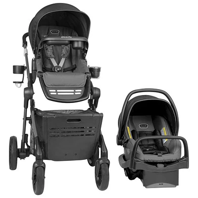 Evenflo Pivot Troop Child & Pet Modular Stroller with LiteMax Infant Car Seat - Rhodesboro Black