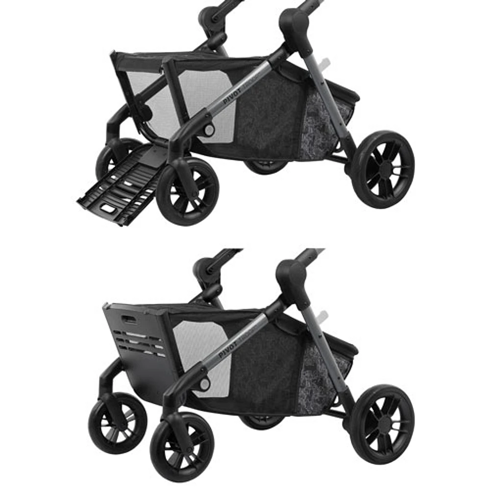 Evenflo Pivot Troop Child & Pet Modular Stroller with LiteMax Infant Car Seat - Rhodesboro Black