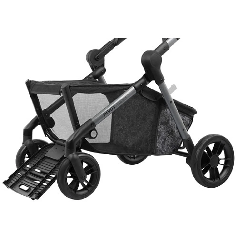 Evenflo Pivot Troop Child & Pet Modular Stroller with LiteMax Infant Car Seat - Rhodesboro Black