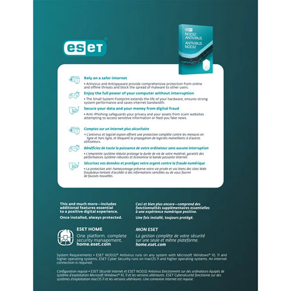 ESET NOD32 Antivirus (PC/Mac) - 1 Device - 1 Year