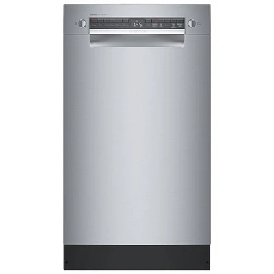 Bosch 18" 44dB Built-In Dishwasher with Stainless Steel Tub & Third Rack (SPE68C75UC) - Stainless Steel