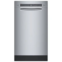 Bosch 18" 44dB Built-In Dishwasher with Stainless Steel Tub & Third Rack (SPE68C75UC) - Stainless Steel