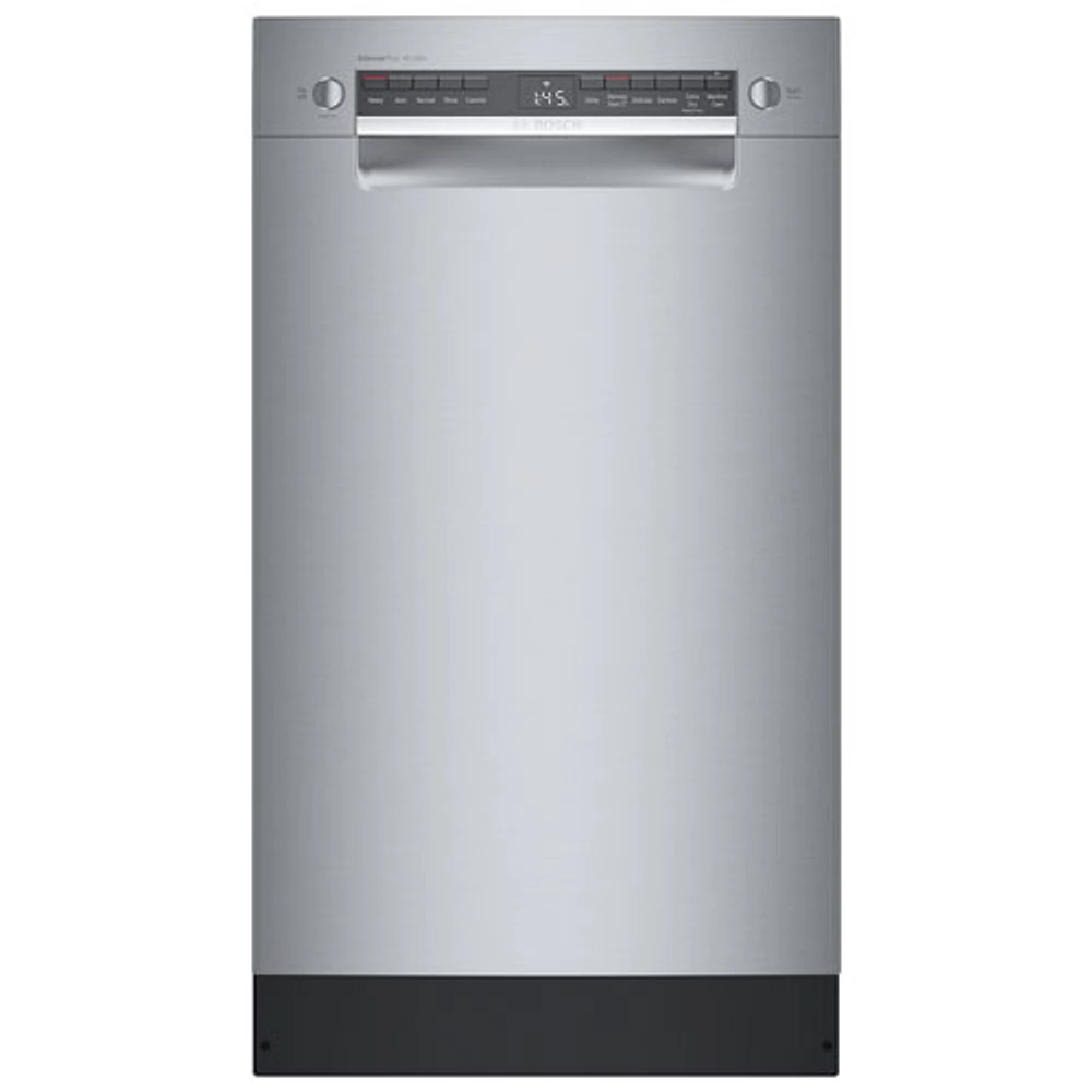 Bosch 18" 46dB Built-In Dishwasher with Stainless Steel Tub & Third Rack (SPE53C55UC) - Stainless Steel