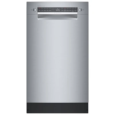 Bosch 18" 46dB Built-In Dishwasher with Stainless Steel Tub & Third Rack (SPE53C55UC) - Stainless Steel