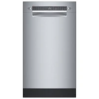 Bosch 18" 46dB Built-In Dishwasher with Stainless Steel Tub & Third Rack (SPE53C55UC) - Stainless Steel