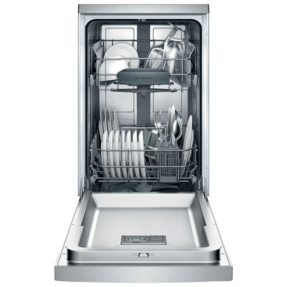 Bosch 18" 46dB Built-In Dishwasher with Stainless Steel Tub & Third Rack (SPE53C55UC) - Stainless Steel