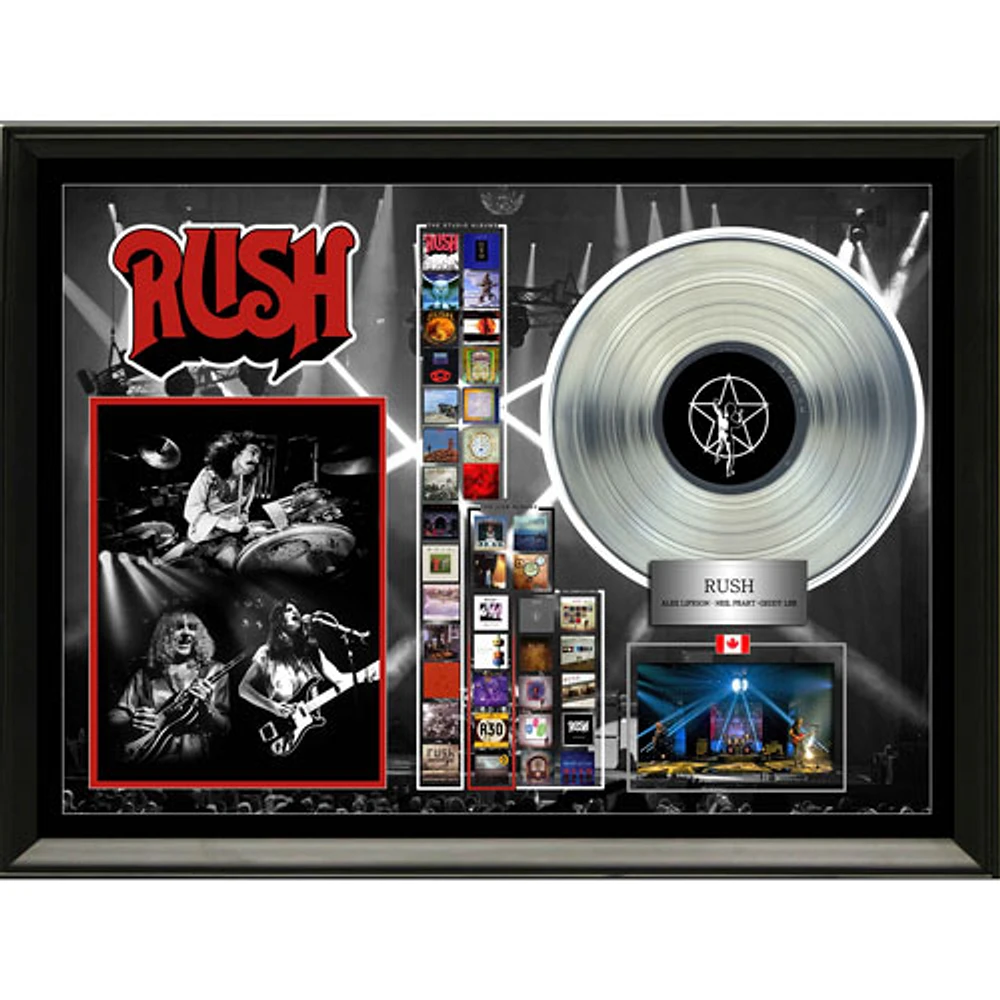 Frameworth The Rush: Collage Platinium LP Framed Canvas