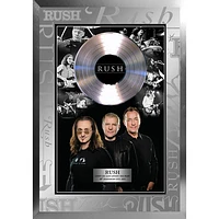 Frameworth The Rush: Black/White Collage Platinium LP Framed Canvas