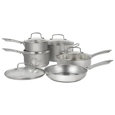 Cuisinart 10-Piece Stainless Steel Cookware Set - Silver