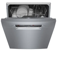 Lave-vaisselle encastrable 24 po 46dB série 300 de Bosch avec cuve en inox (SGE53C55UC) - Inox