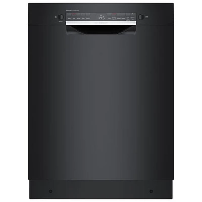 Bosch 300 Series 24" 46dB Built-In Dishwasher with Stainless Steel Tub (SGE53C56UC) - Black