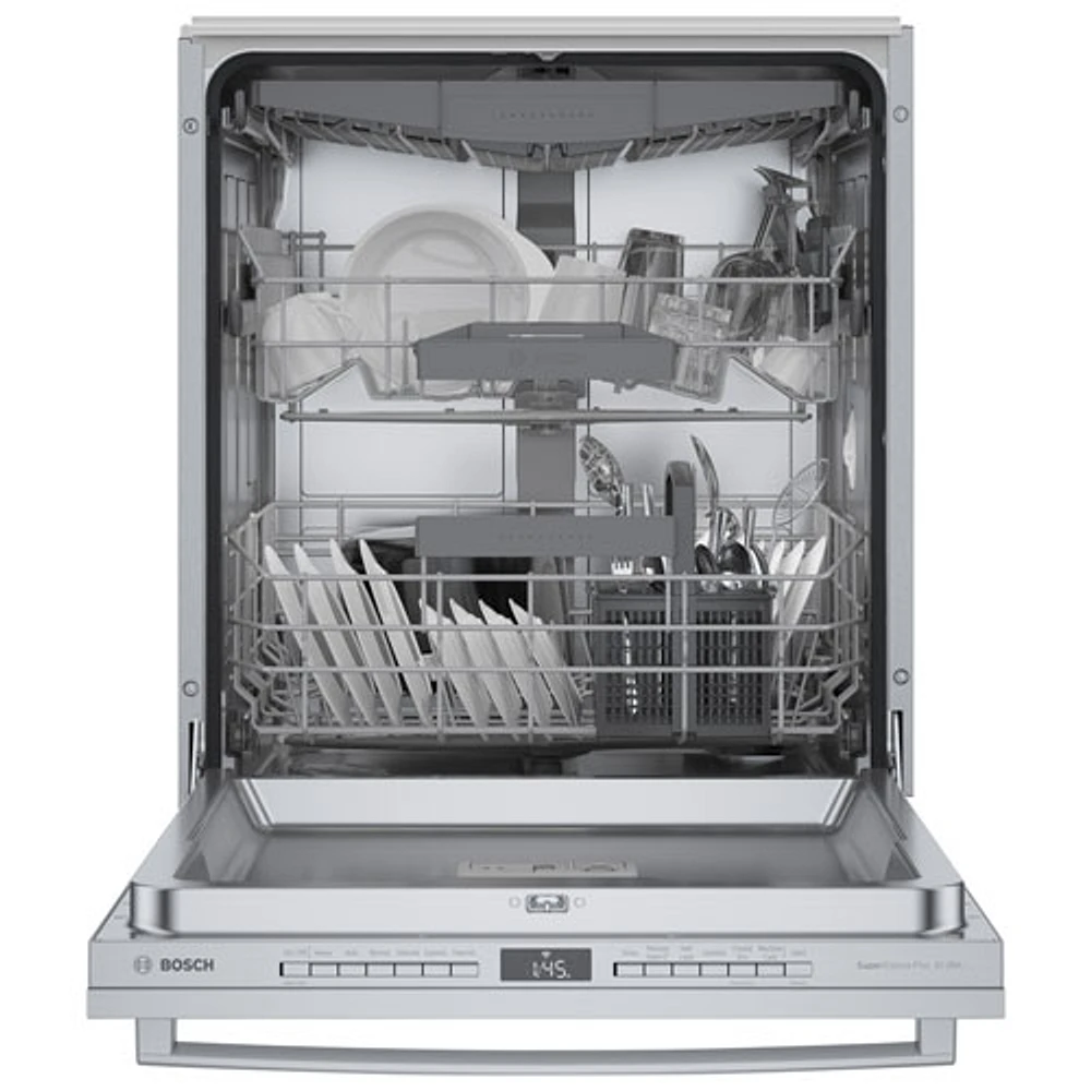 Bosch 800 Series 24" 44dB Built-In Dishwasher with Stainless Steel Tub & Third Rack (SGX78C55UC) - SS