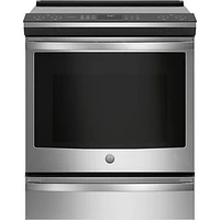 Boîte ouverte - Cuisinière encastrable à induction à convection véritable avec 5 éléments 5,3 pi³ 30 po Profile de GE - Endommagé