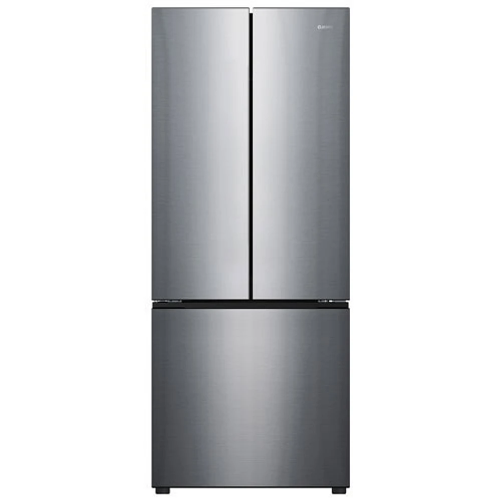 Open Box - Galanz 28" 16 Cu. Ft. French Door Refrigerator with LED Lighting - Stainless Steel - Scratch & Dent