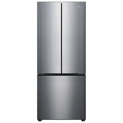 Open Box - Galanz 28" 16 Cu. Ft. French Door Refrigerator with LED Lighting - Stainless Steel - Scratch & Dent