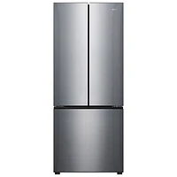 Open Box - Galanz 28" 16 Cu. Ft. French Door Refrigerator with LED Lighting - Stainless Steel - Scratch & Dent