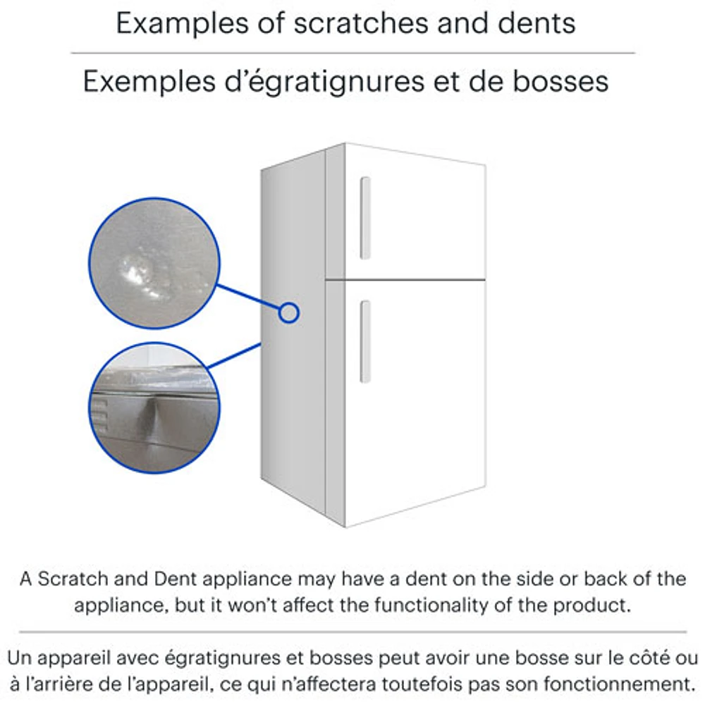 Boîte ouverte - Réfrigérateur à deux portes 24,5 pi³ 36 po de Samsung (RF26CG7400SRAA) - Acier inoxydable - Endommagé