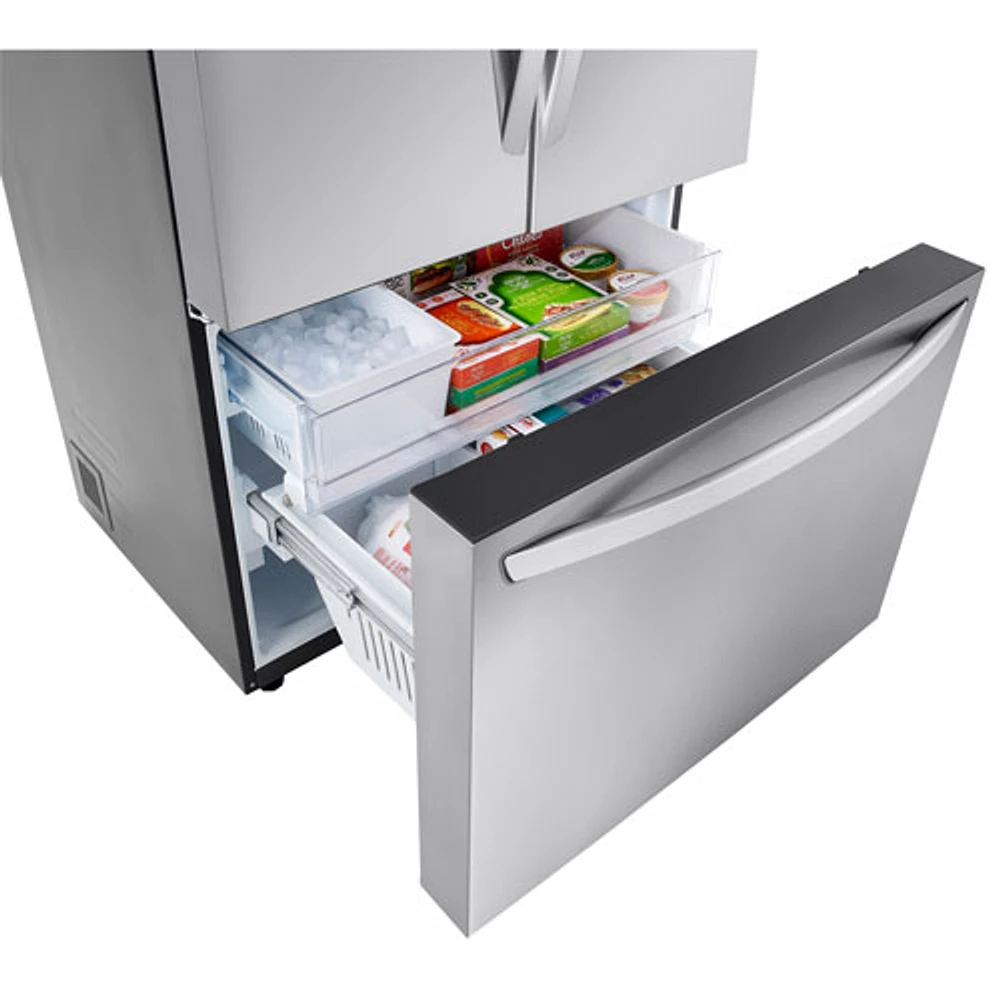 Réfrigérateur à deux portes de 31,7 pi³ et 36 po avec distributeur d'eau de LG (LRFLS3206S) - Inox
