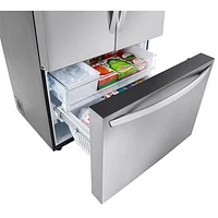 LG 36" 31.7 Cu. Ft. French Door Refrigerator with Water Dispenser (LRFLS3206S) - Stainless Steel