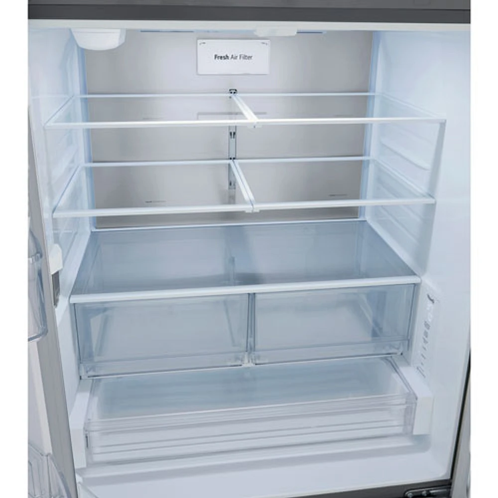 Réfrigérateur à deux portes de 31,7 pi³ et 36 po avec distributeur d'eau de LG (LRFLS3206S) - Inox
