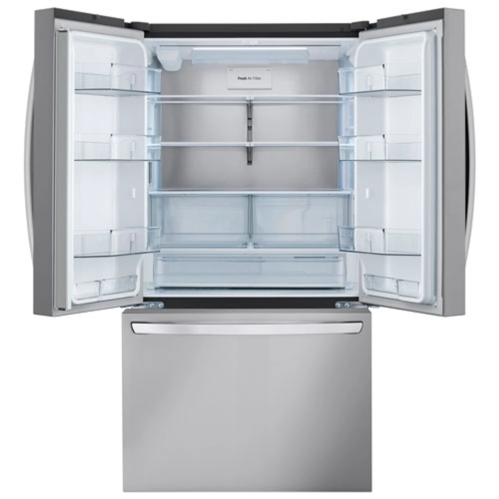 Réfrigérateur à deux portes de 31,7 pi³ et 36 po avec distributeur d'eau de LG (LRFLS3206S) - Inox