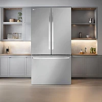 LG 36" 31.7 Cu. Ft. French Door Refrigerator with Water Dispenser (LRFLS3206S) - Stainless Steel