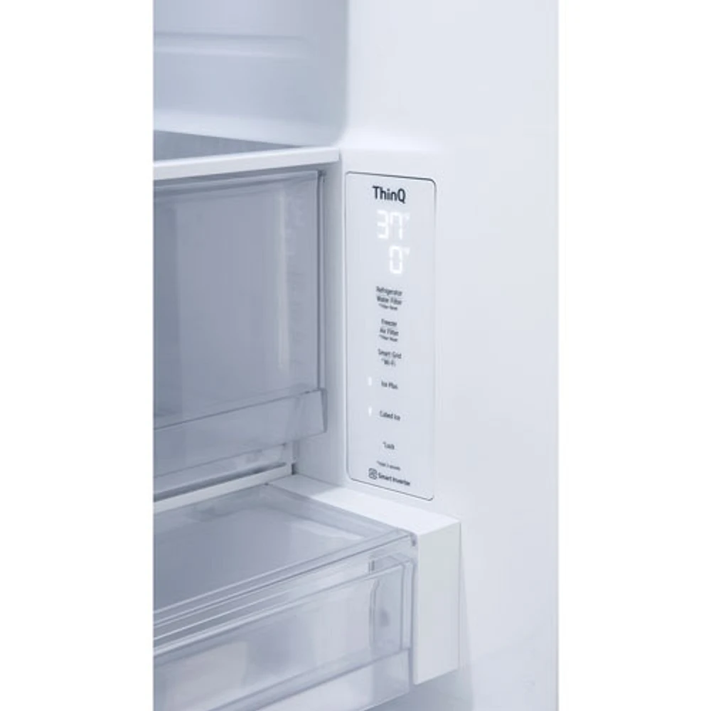 Réfrigérateur à deux portes de 31,7 pi³ et 36 po avec distributeur d'eau de LG (LRFLS3206S) - Inox