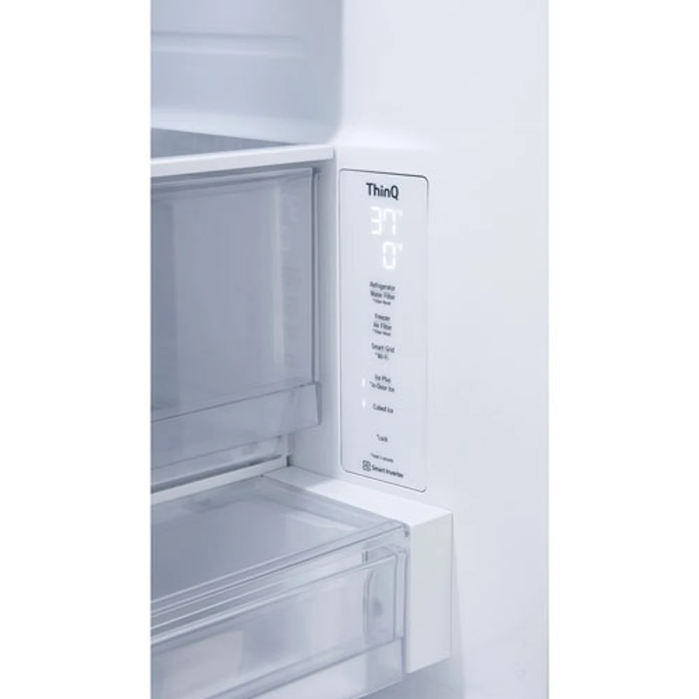 Réfrigérateur 2 portes 31 pi³ 36 po de LG, distributeur eau et glaçons (LRFXS3106S) - Inox