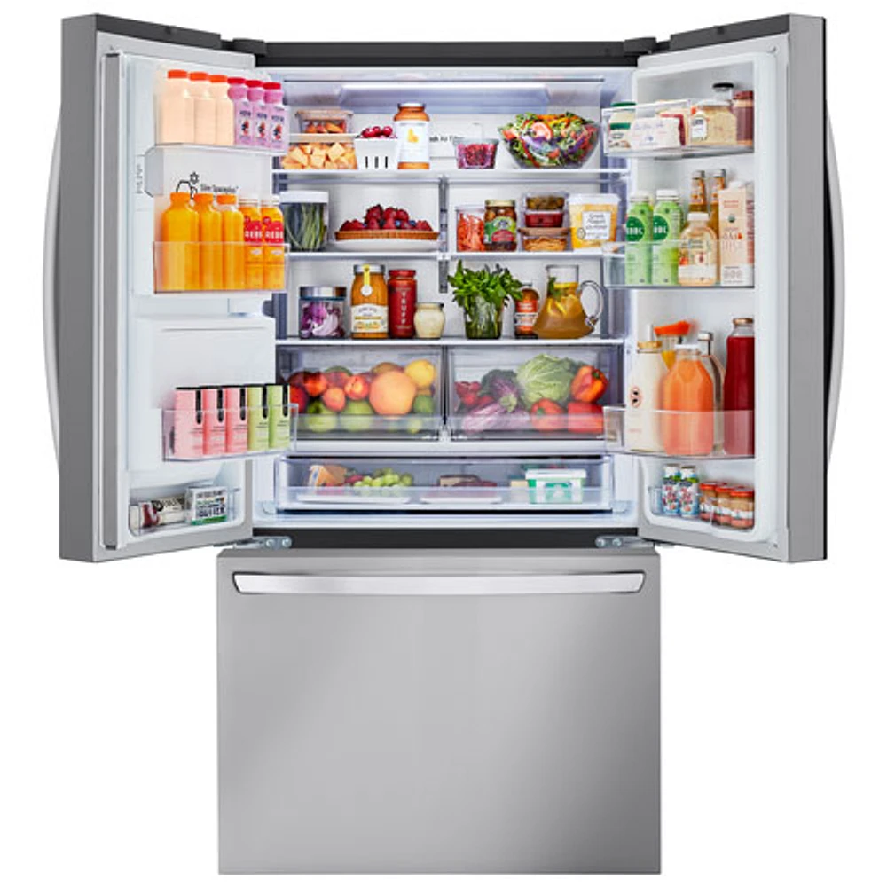 Réfrigérateur 2 portes 31 pi³ 36 po de LG, distributeur eau et glaçons (LRFXS3106S) - Inox