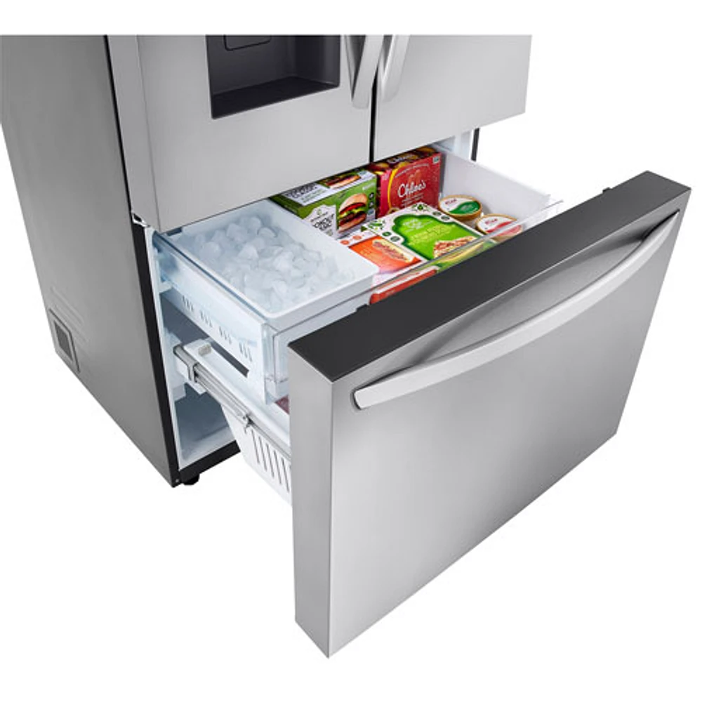 Réfrigérateur 2 portes 31 pi³ 36 po de LG, distributeur eau et glaçons (LRFXS3106S) - Inox