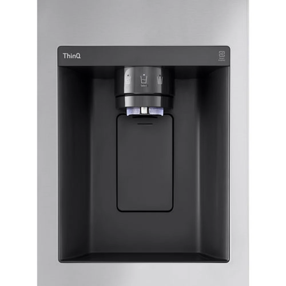 Réfrigérateur 2 portes 31 pi³ 36 po de LG, distributeur eau et glaçons (LRFXS3106S) - Inox