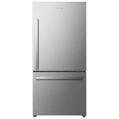 Hisense 31.3" 22.3 Cu. Ft. Bottom Freezer Refrigerator (RB22A2FSE) - Stainless Steel