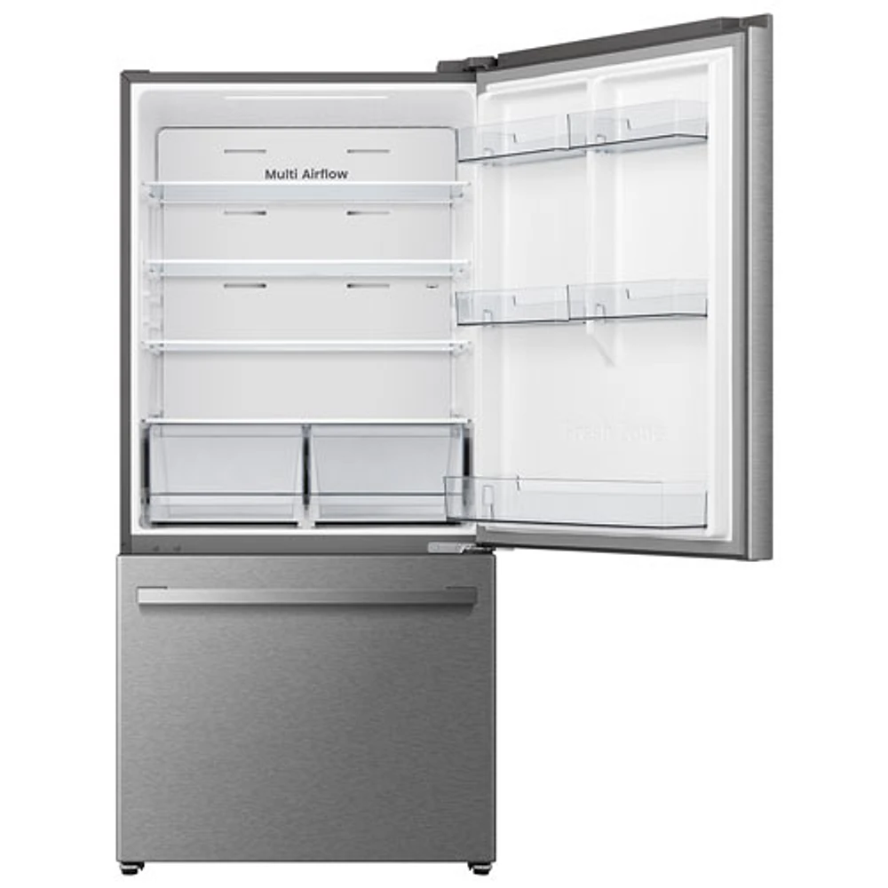 Réfrigérateur à congélateur inférieur 22,3 pi³ 31,3 po de Hisense (RB22A2FSE) - Acier inoxydable