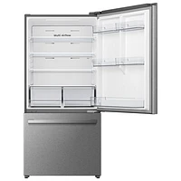 Réfrigérateur à congélateur inférieur 22,3 pi³ 31,3 po de Hisense (RB22A2FSE) - Acier inoxydable