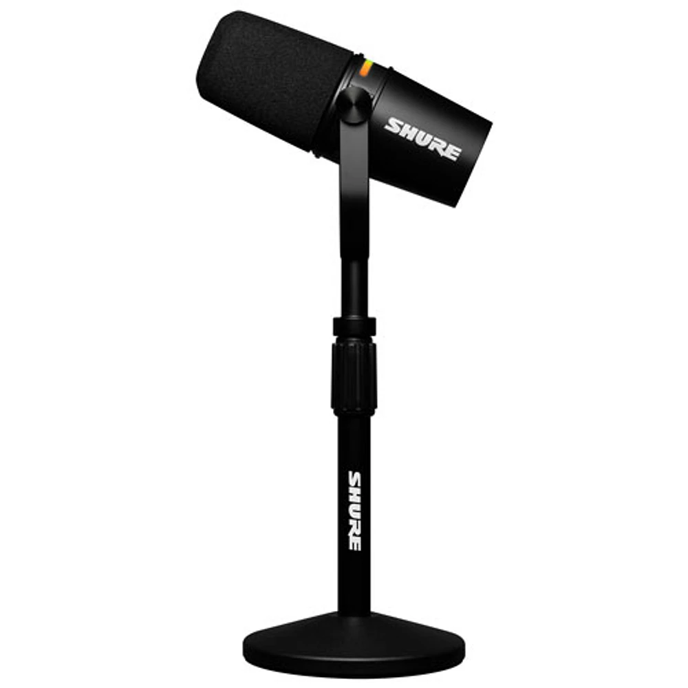 Shure MV7+-K XLR/USB-C Dynamic Microphone with Stand - Black