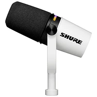 Shure MV7+-K XLR/USB-C Dynamic Microphone - White