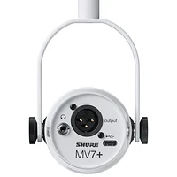 Shure MV7+-K XLR/USB-C Dynamic Microphone - White