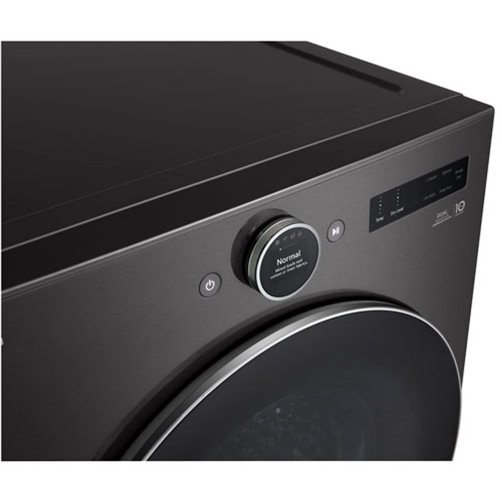 LG 7.8 Cu. Ft. Heat Pump Electric Dryer (DLHC5502V) - Black Steel