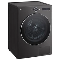 LG 7.8 Cu. Ft. Heat Pump Electric Dryer (DLHC5502V) - Black Steel