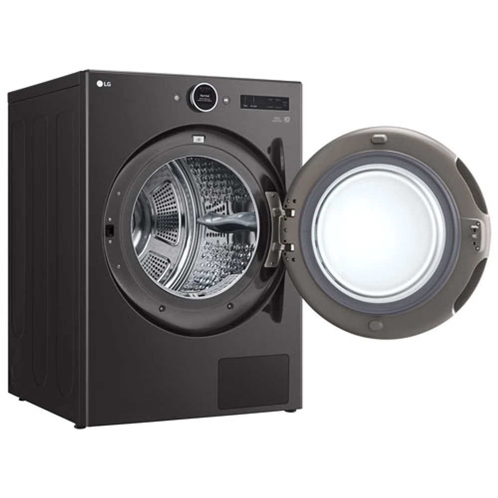 LG 7.8 Cu. Ft. Heat Pump Electric Dryer (DLHC5502V) - Black Steel