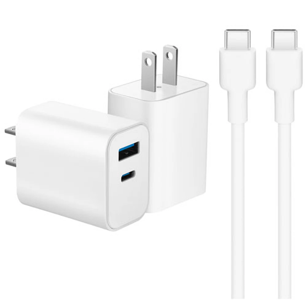 Best Buy Essentials 20W USB-C Wall Charger Kit (BE-MW220CA1W24B-C) - 2 Pack - Only at Best Buy