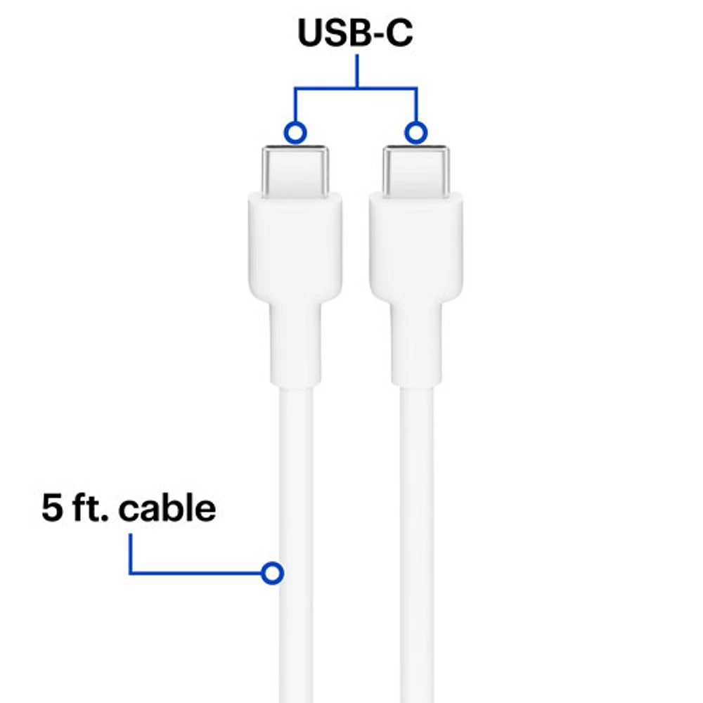 Best Buy Essentials 20W USB-C Wall Charger Kit (BE-MW220CA1W24B-C) - 2 Pack - Only at Best Buy